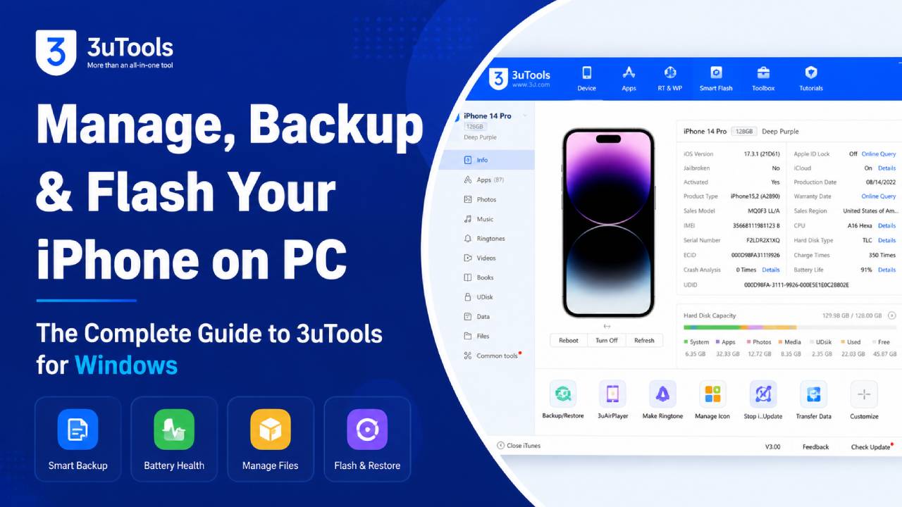 how to use 3utools for pc